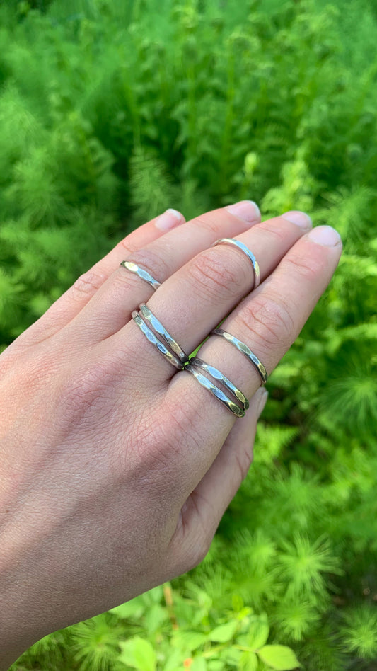 Hammered Stacker Rings